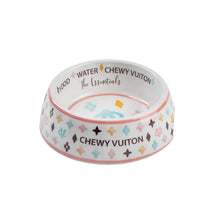 Load image into Gallery viewer, White Chewy Vuiton Bowl Small
