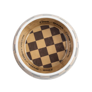 Checkered Chewy Vuiton Bowl Medium