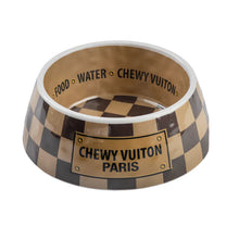 Load image into Gallery viewer, Checkered Chewy Vuiton Bowl Medium
