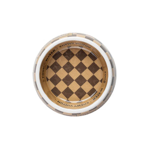 Checkered Chewy Vuiton Bowl Small
