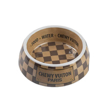 Load image into Gallery viewer, Checkered Chewy Vuiton Bowl Small
