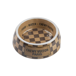 Checkered Chewy Vuiton Bowl Small