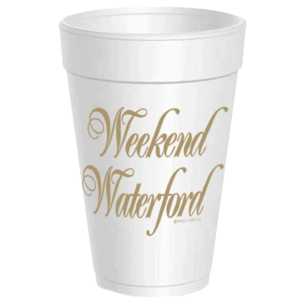 10 Pack Styrofoam Cups Weekend Waterford