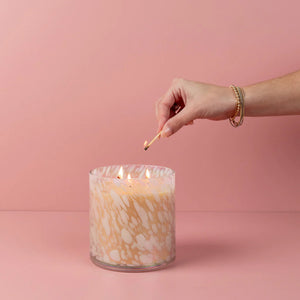 Sweet Grace Blush Marble Vessel 3 Wick Candle