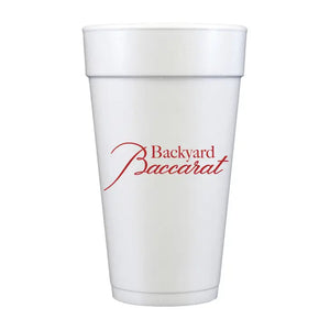10 Pack Styrofoam Cups Backyard Baccarat