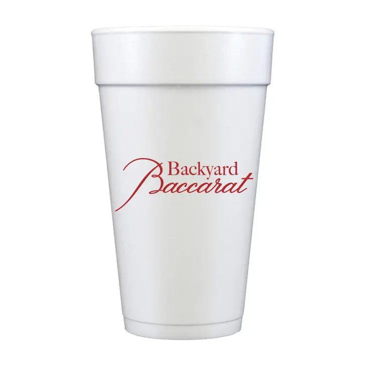 10 Pack Styrofoam Cups Backyard Baccarat