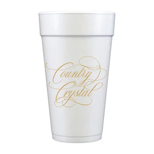 10 Pack Styrofoam Cups Country Crystal