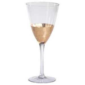 Gold Printed Wine Glass