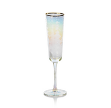 Load image into Gallery viewer, Gold Rimmed Triangular Champagne Glass
