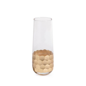 Gold Printed Stemless Champagne Glass