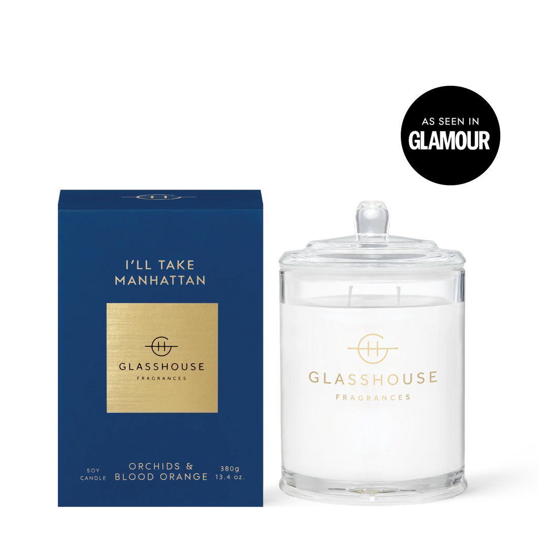Glasshouse Fragrances Double Wick Candle in I'll Take Manhattan