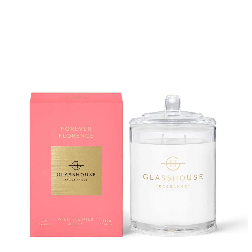 Glasshouse Fragrances Double Wick Candle in Forever in Florence